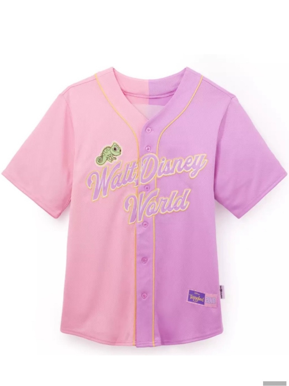 Walt Disney World Tangled Rapunzel Pascal Adult Baseball Jersey NEW Large